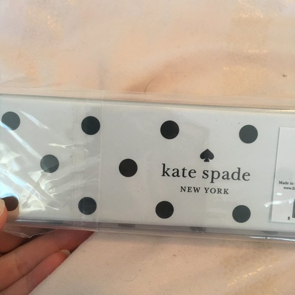 kate spade charming dot ballpoint pen black white polka dot nwt - Picture 7 of 10